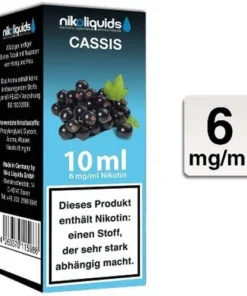 E-Liquid NIKOLIQUIDS Cassis 6 mg Nikotin