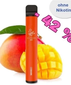 Elf Bar 600 Einweg E-Zigarette Mango Aroma Nikotinfrei