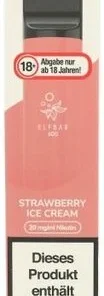 Elf Bar 600 Einweg E-Zigarette Strawberry Ice Cream Geschmack 20mg