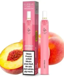 Elf Bar T600 E-Zigarette mit Filter Juicy Peach 20 mg Nikotin