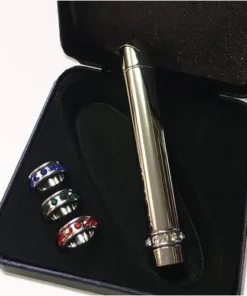 Feuerzeug mit austauschbaren Schmuck-Ringen Chrom
