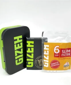 Gizeh Dreher-Box inkl. Paper und Filter schwarz-grün