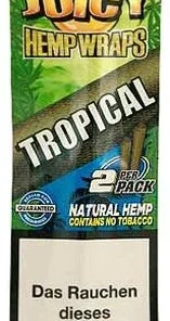 Juicy Blunts Hemp Wraps Tropical (Passion) 2Stk.
