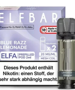 Elfa Pod BLUE RAZZ LEMONADE von Elfbar (11 x 2 Stück) | 10+1 Gratis | 10% sparen