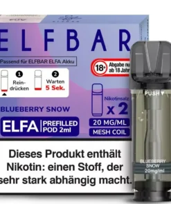 Elfa Pod BLUEBERRY SNOW von Elfbar (11 x 2 Stück) | 10+1 Gratis | 10% sparen