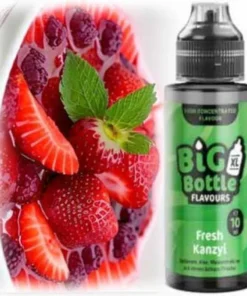 Fresh Kanzyi Big Bottle 10ml Liquid Aroma in 120 ml Flasche Waldbeeren Erdbeeren Limette Apfel Melone Menthol