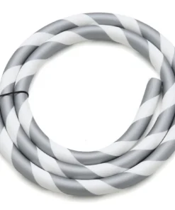 Silikonschlauch Striped Silber/Weiß
