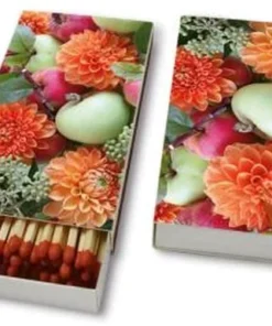Lange Streichhölzer Blumen und Äpfel