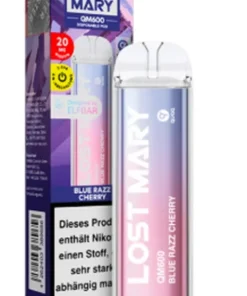 Lost Mary QM600 CP Einweg E-Zigarette Designed by Elfbar Blue Razz Cherry 20mg