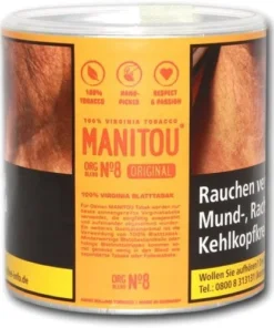 Manitou Tabak ohne Zusatzstoffe ORG Gold Blend 80g Dose Feinschnitt