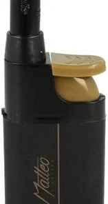 Matteo Mini Stabfeuerzeug Softtouch Schwarz/Braun
