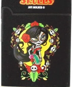 Mexican Skulls Easy Torch 8 Jet Feuerzeug Catrinas Schwarz 2