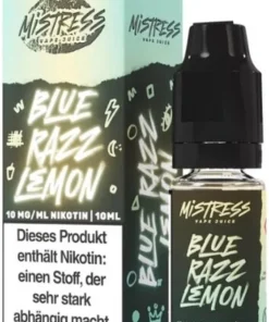 Mistress Vape Juice Blue Razz Lemon 10mg Nic Salt Liquid