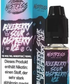 Mistress Vape Juice Blueberry Sour Raspberry Ice 10mg Nic Salt Liquid