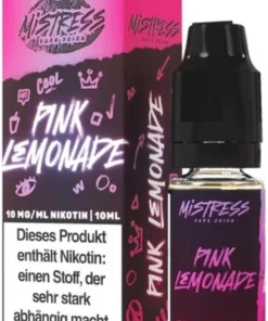 Mistress Vape Juice Pink Lemonade 10mg Nic Salt Liquid