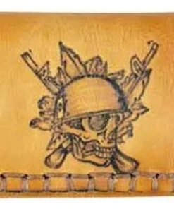 Original MR Drehertasche Leder braun Skull