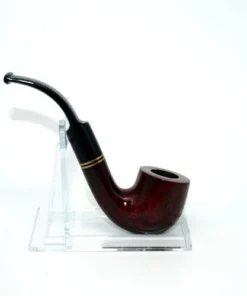 Pfeife Jean Claude, rot-schwarz Maserung, Bent