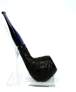 Pfeife Jean Claude, schwarz mit blauem Mundstück, Straight