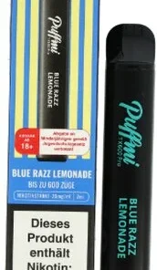 Puffmi TX600 Pro Blue Razz Lemonade Einweg E-Shisha 20mg