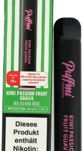 Puffmi TX600 Pro Kiwi Passion Fruit Guava Einweg E-Shisha 20mg