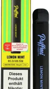 Puffmi TX600 Pro Lemon Mint Einweg E-Shisha 20mg