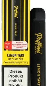 Puffmi TX600 Pro Lemon Tart Einweg E-Shisha 20mg