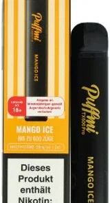 Puffmi TX600 Pro Mango Ice Einweg E-Shisha 20mg