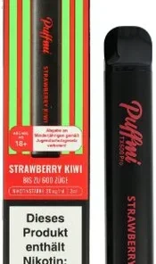 Puffmi TX600 Pro Strawberry Kiwi Einweg E-Shisha 20mg