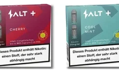 Salt Plus 3+1 Set – Akkuträger Silver mit Cherry, Cool Mint & Lush Ice Pods