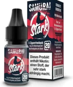 Samurai Stark Erdbeere Crushed Ice Nikotinsalz Liquid 10ml 20mg