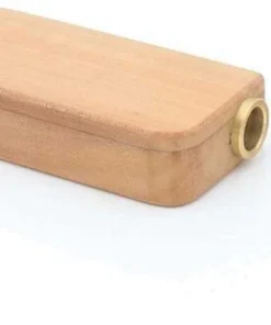 Schnupftabakdose Naturholz Birne mit Messingverschluss