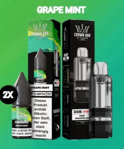Al Fakher 30K Cubic | Grape Mint | 2x Liquid & Pod-Tank