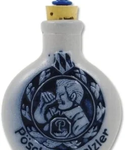 Steingut Schnupftabak-Flasche Pöschl – Leer