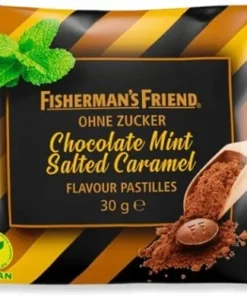Fishermans Friend Chocolate Mint Salted Caramel ohne Zucker 30g