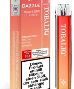 TobaliQ Dazzle Einweg E-Zigarette Strawberry Ice Cream 20mg