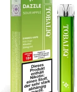 TobaliQ Dazzle Einweg E-Zigarette Sour Apple 20mg