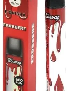 Toovap Einweg E-Shisha Erdbeere 0mg Nikotin max. 600 Züge