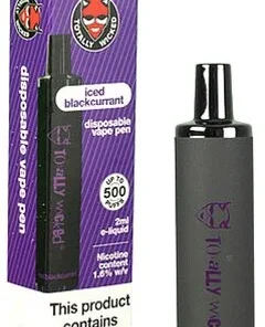 Totally Wicked Schwarze Johannisbeere + Ice Einweg Vape Pen 16 mg/ml Nikotin