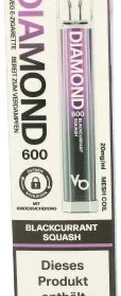 Vapes Bars Diamond Blackcurrant Squash Einweg E-Zigaretten 20mg