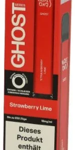Vapes Bars Ghost Strawberry Lime 18mg Nikotin