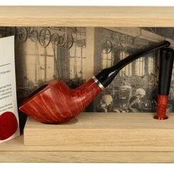 Vauen 175 Years Jubiläumspfeife Braun Glatt Nummer 47 von 175 mit Zertifikat, Pfeifenstopfer und Schmuckkiste