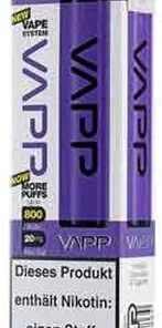 Vivo Vapp Blueberry Ice Einweg E-Zigarette 20mg