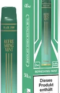 Vozol Bar 500 Einweg E-Shisha Refreshing Mint 20mg