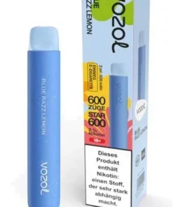 Vozol Star 600 Einweg E-Zigarette Blue Razz lemon 20mg