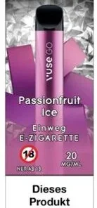 Vuse Go Einweg E-Zigarette Passionfruit Ice 20mg/ml Nikotin