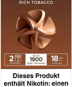 Vuse PRO Smart Caps Rich Tobacco 2 Stück 18mg/ml