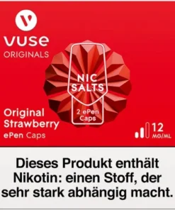 Vuse ePen Caps vPro original strawberry 12mg Nikotin