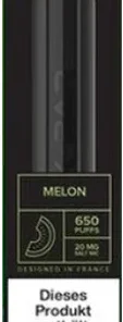 X-Bar Einweg E-Shisha Melon 20mg ca. 650 Züge