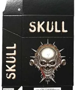 Zigaretten-Faltschachtel Skull Braun Motiv 25er