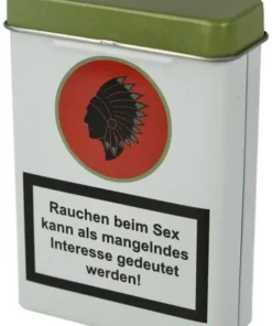 Zigarettenbox Metall Warnhinweis Nr.4 Weiß